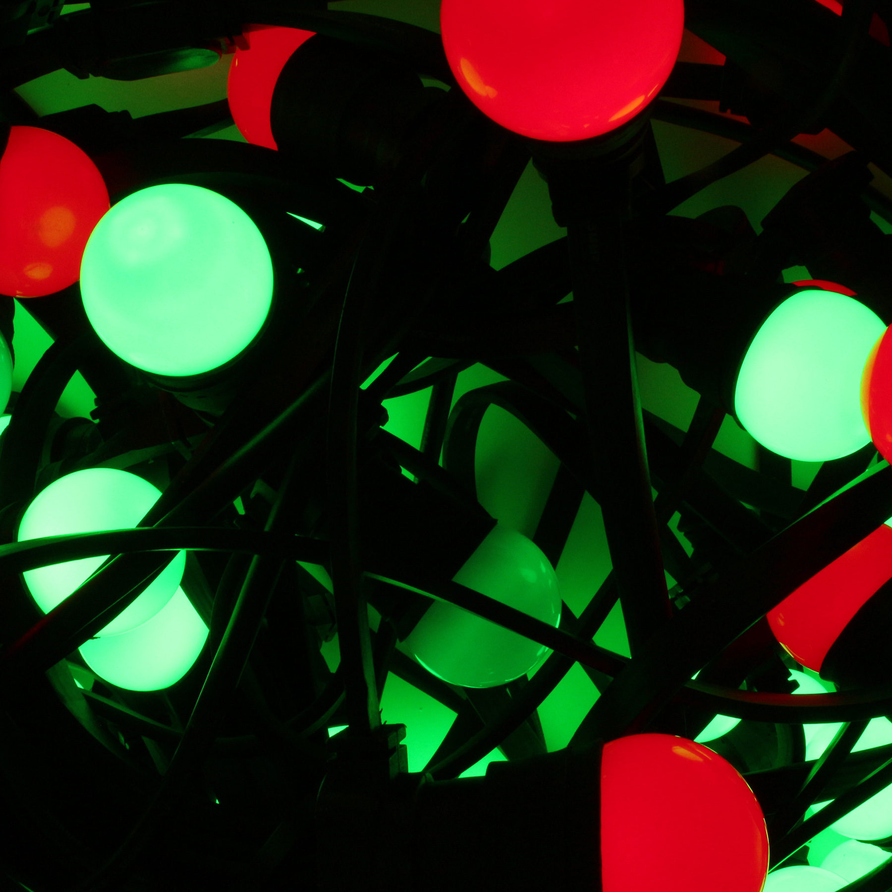 guirlande rouge verte