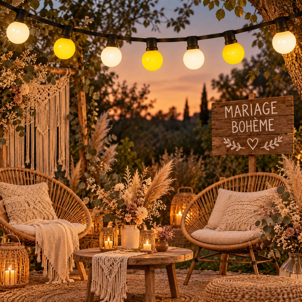 Location Guirlande guinguette "Mariage Bohème" 10 mètres image_mariage_boheme_1